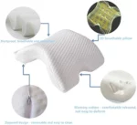 Couple Cuddle Pillow with Hand Hole Memory Foam Love Pillow for Couples Anti-Hand Numb Desk Nap Sleeping Pillow Valentine's Day - Image 5