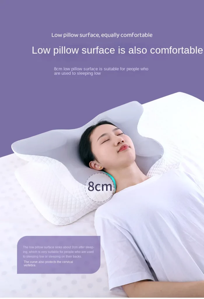Memory Foam Cervical Pillow Ergonomic Orthopedic Neck Pain Pillow Slow Rebound Memory Cotton Butterfly Pillows For Sleeping - Image 15
