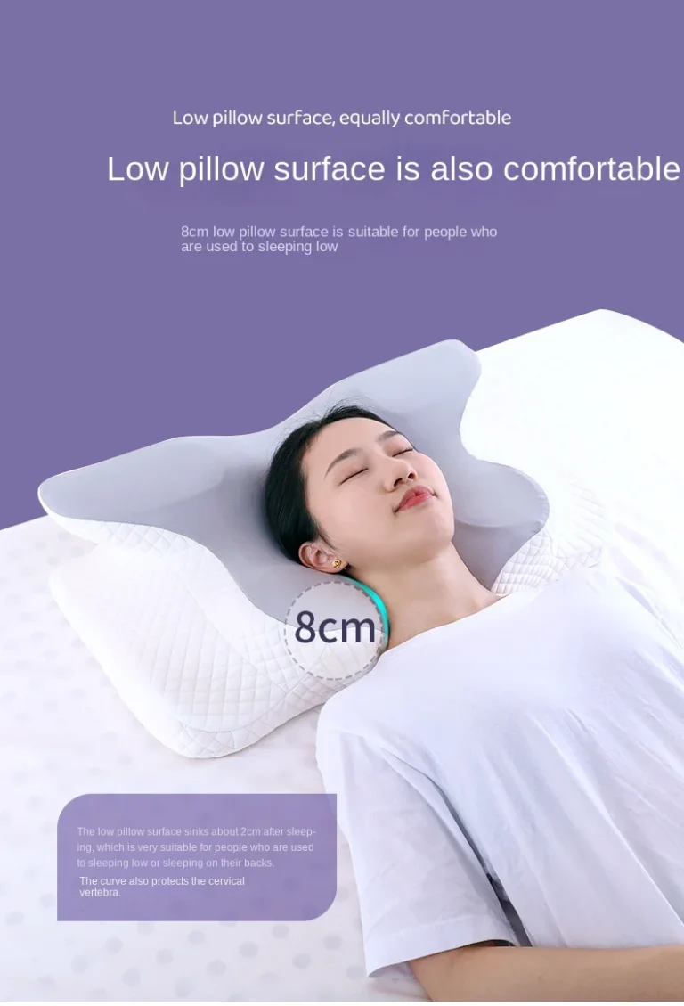Memory Foam Cervical Pillow Ergonomic Orthopedic Neck Pain Pillow Slow Rebound Memory Cotton Butterfly Pillows For Sleeping - Image 15