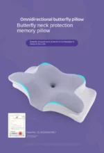Memory Foam Cervical Pillow Ergonomic Orthopedic Neck Pain Pillow Slow Rebound Memory Cotton Butterfly Pillows For Sleeping - Image 9