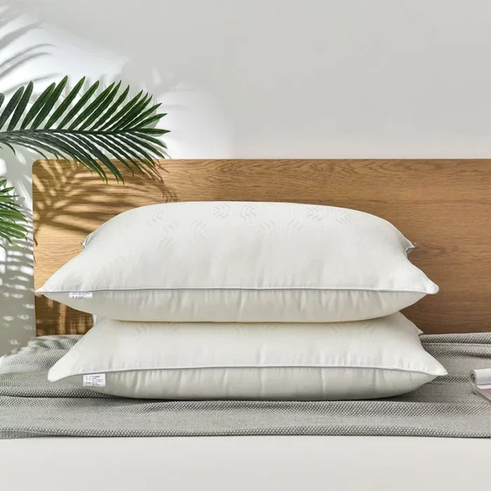 Mulberry Silk Bedding Pillows 48*74 1100 Grams Natural Silk Filling Jacquard Anti Mite Soft Fluffy Hotel Neck Sleeping Pillows - Image 1