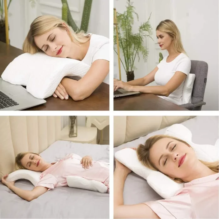 Couple Cuddle Pillow with Hand Hole Memory Foam Love Pillow for Couples Anti-Hand Numb Desk Nap Sleeping Pillow Valentine's Day - Image 3
