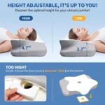 Cervical Pillow for Neck Pain Relief Ergonomic Memory Foam Pillow for Sleeping Comfort Support and Breathable Pillowcase - Image 6