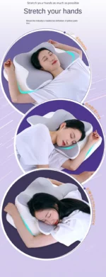 Memory Foam Cervical Pillow Ergonomic Orthopedic Neck Pain Pillow Slow Rebound Memory Cotton Butterfly Pillows For Sleeping - Image 16