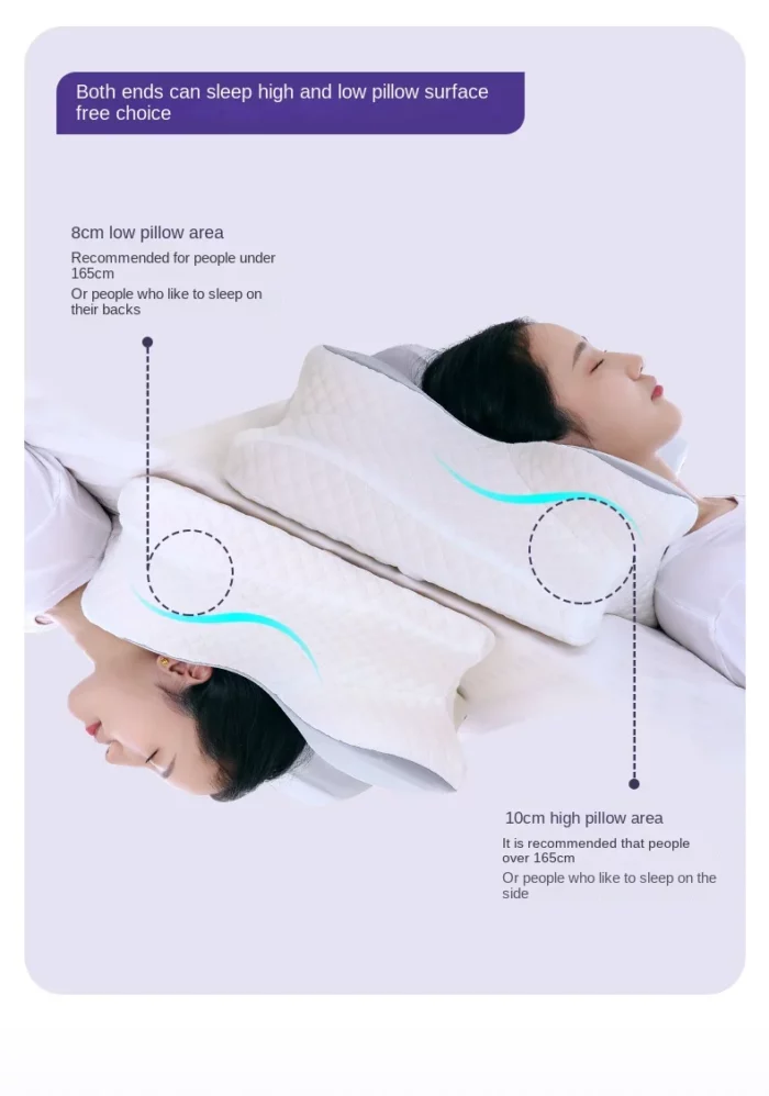 Memory Foam Cervical Pillow Ergonomic Orthopedic Neck Pain Pillow Slow Rebound Memory Cotton Butterfly Pillows For Sleeping - Image 14