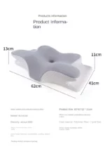Memory Foam Cervical Pillow Ergonomic Orthopedic Neck Pain Pillow Slow Rebound Memory Cotton Butterfly Pillows For Sleeping - Image 20
