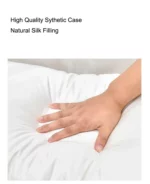 Mulberry Silk Bedding Pillows 48*74 1100 Grams Natural Silk Filling Jacquard Anti Mite Soft Fluffy Hotel Neck Sleeping Pillows - Image 9