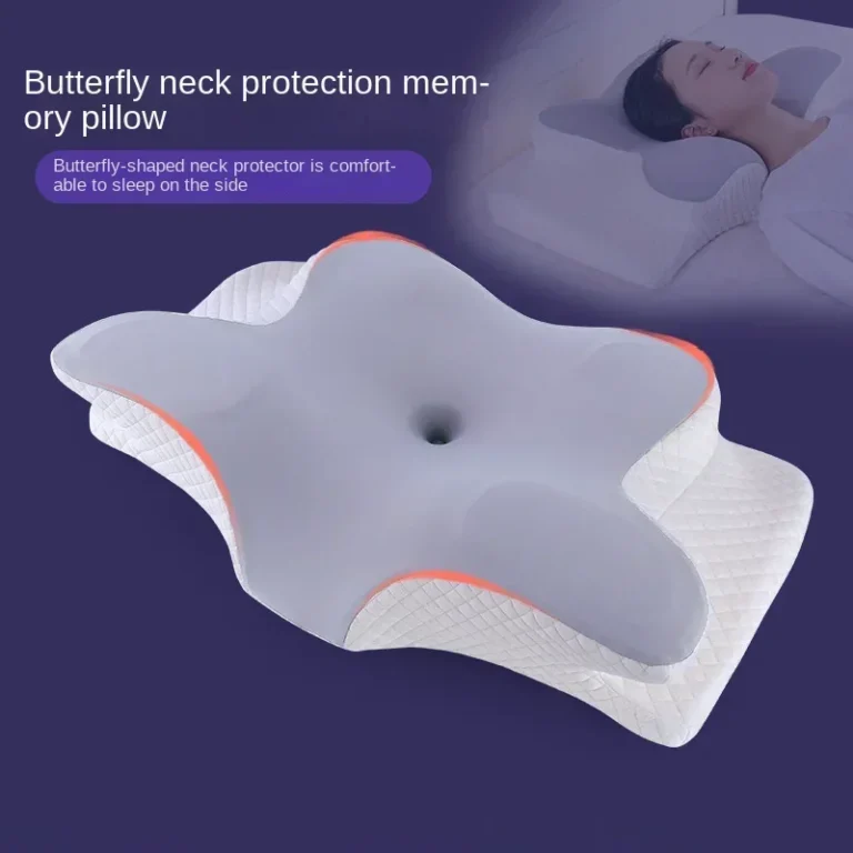 Memory Foam Cervical Pillow Ergonomic Orthopedic Neck Pain Pillow Slow Rebound Memory Cotton Butterfly Pillows For Sleeping - Image 4