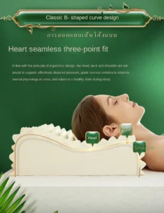 Latex Pillow Thailand Massage Neck Pain release Pillows Protect Vertebrae Care Cervical Spine For Sleeping - Image 16