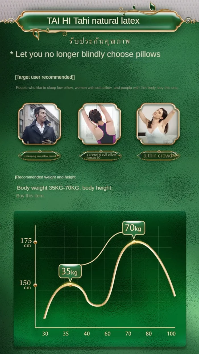 Latex Pillow Thailand Massage Neck Pain release Pillows Protect Vertebrae Care Cervical Spine For Sleeping - Image 17