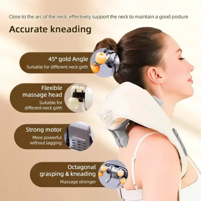 Neck Massager with Heat, Shoulder Massager, Shiatsu Neck and Back Massager, Muscle Pain Relief-Office, Home & Car - Image 3