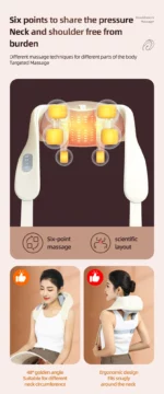 Neck Massager with Heat, Shoulder Massager, Shiatsu Neck and Back Massager, Muscle Pain Relief-Office, Home & Car - Image 16