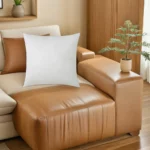 2Pcs Cushion Inserts Soft Square Pillow Luxe Sateen Pillowcase Set - Image 2