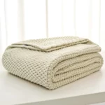 Corn Grain Calm Throw Textured Waffle Blanket - Image 9