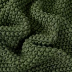 Burgundy Calm Knit Throw Premium Cotton Cable Blanket - Image 2