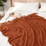 Morandi Calm Throw  Soft Knit Blanket with Tassels - Image 8
