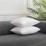 2Pcs Cushion Inserts Soft Square Pillow Luxe Sateen Pillowcase Set