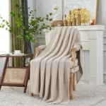 Corn Grain Calm Throw Textured Waffle Blanket - Image 2